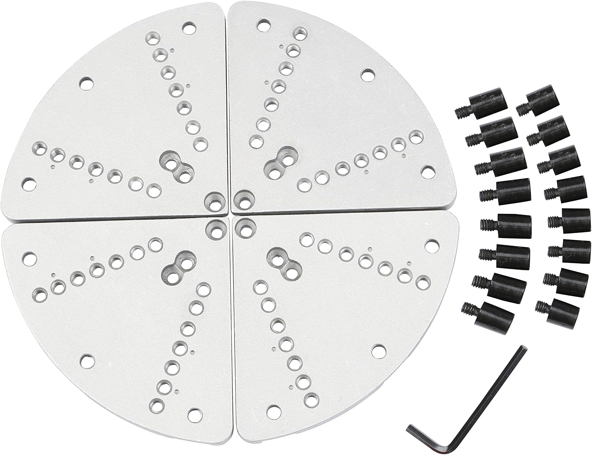 8-1/4” Cole Jaw Set for 3-3/4” Wood Lathe Key Chuck & 4” Scroll Chuck, Idea Flat Jaw Set with Buffer Kit for Popular Wood Lathe Chucks