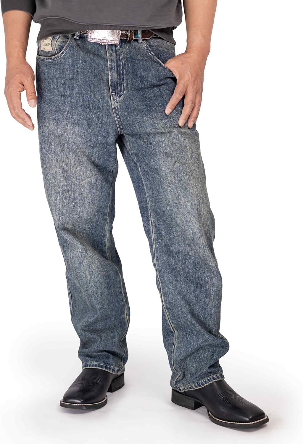 Hand Painted Western Cowboy Boots, Full Grain Cowhide Upper & Shaft, 4-Layer Composite Sole(PLT103613) - Image 4