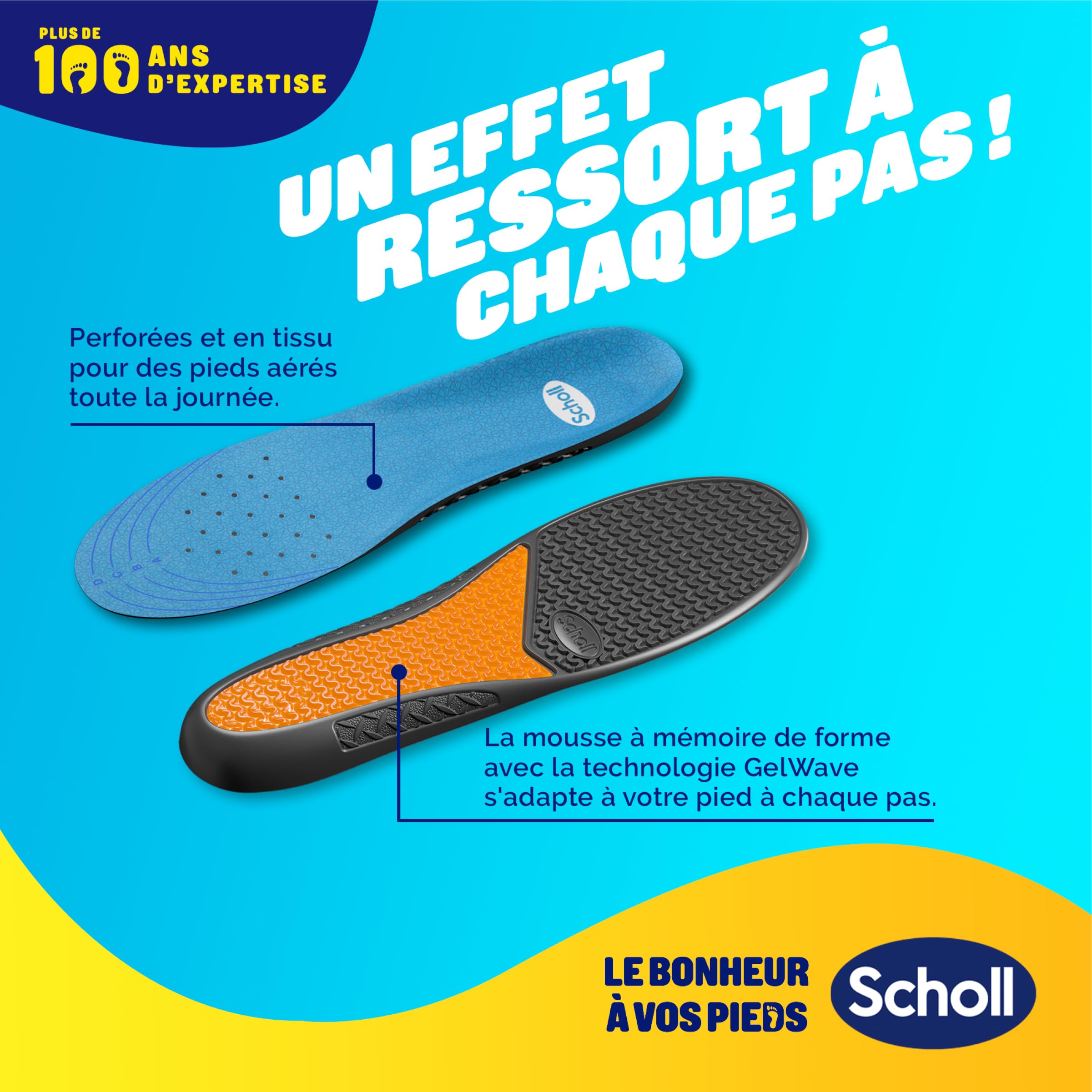 Scholl Wkładki GelActiv Professional - Damskie buty robocze - Dla długotrwałego komfortu z amortyzacją wstrząsów i wzmocnioną amortyzacją dzięki technologii GelWave - Rozmiar 35,5 do 40,5