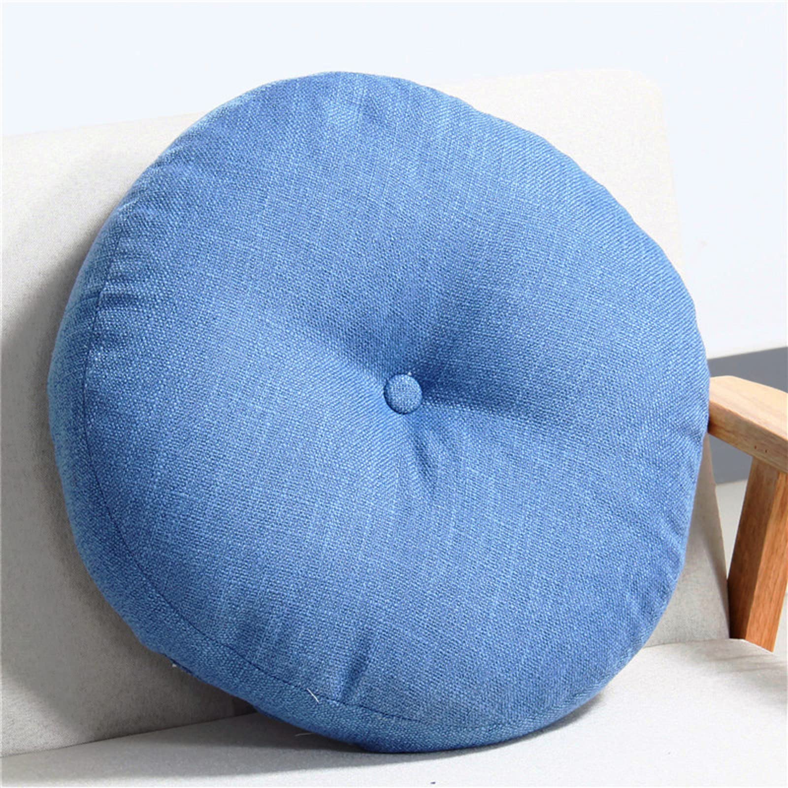 ZYBCQL Ronde stoel kussen bank Tatami stoel pad, Futon katoen linnen yoga kussen afgedrukt vloerkussen, voor thuis balkon outdoor - L 40x40cm (16x16in