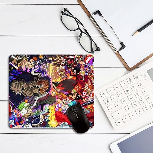 Miniatura 3 de Alfombrilla de mouse de anime, alfombrilla de mouse pequeña para juegos y oficina en casa, base de goma antideslizante con bordes cosidos,