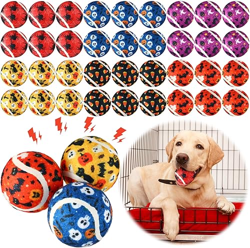 36 pelotas de tenis chirriantes para perros de 2.5 pulgadas interactivas para perros pequeños, medianos y grandes, juguetes para masticar para tirar