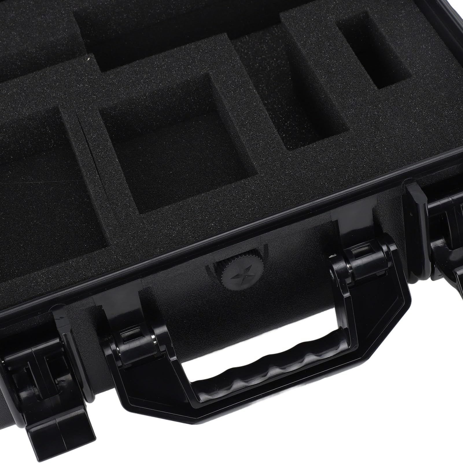 Cocoarm Custodia Protettiva, Custodia Impermeabile in Plastica Addensata con Imbottitura in Schiuma 340 X 313 X 125 Mm Maniglia con Chiusura a Scatto per Riporre il Metal Detector in Viaggio e per