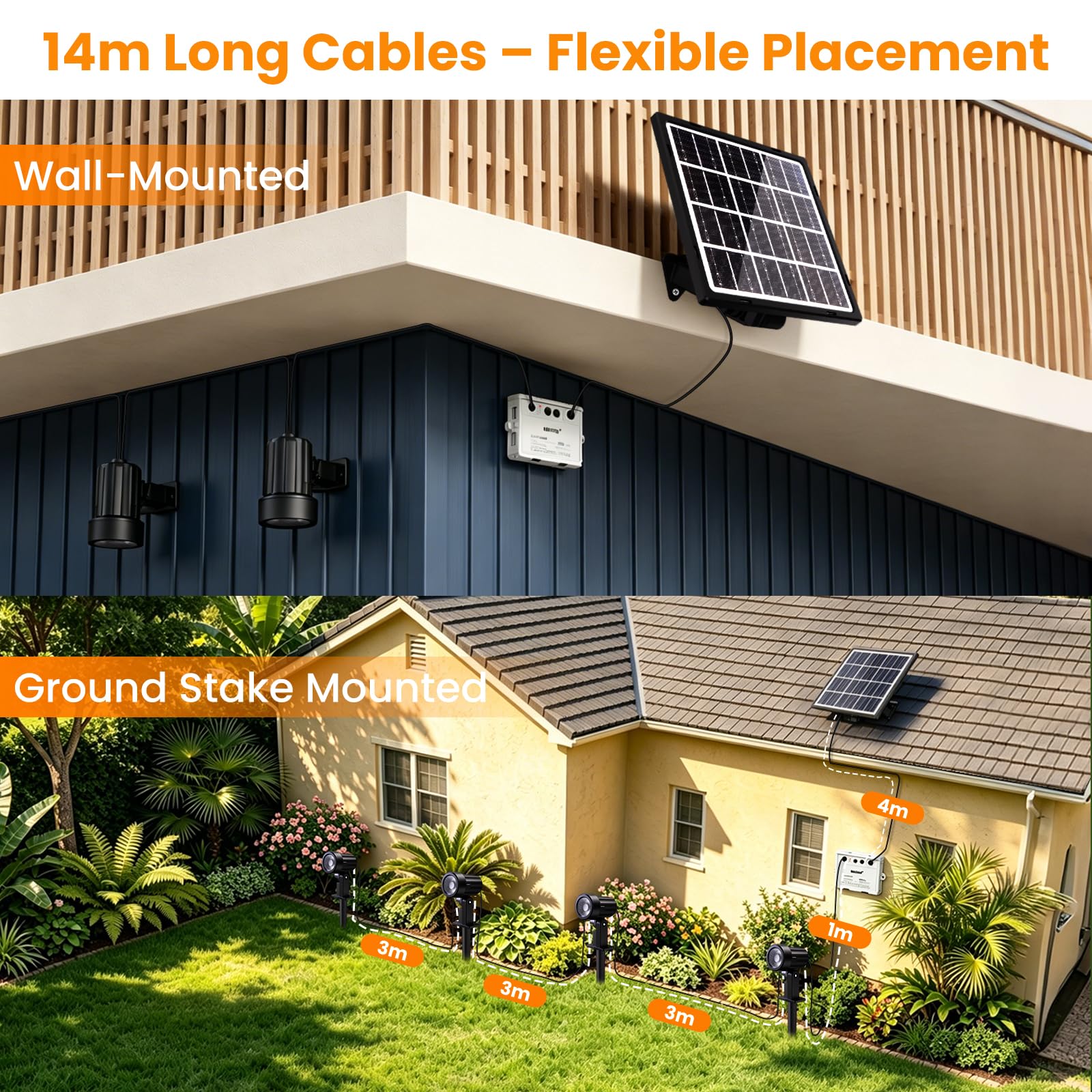 MEIKEE Reflektor solarny 4 w 1 3000 K