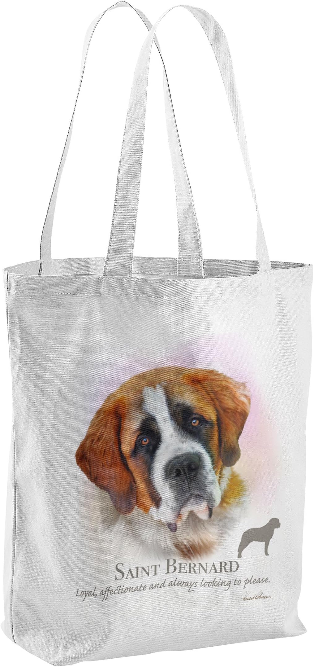 Howard Robinson Unisex Saint Bernard Dog Tote Shopping Bag