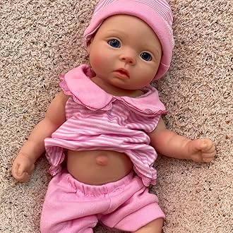 OtardDolls 11 Inch Silicone Baby Doll - Girl, Realistic, Soft Body with Acces...