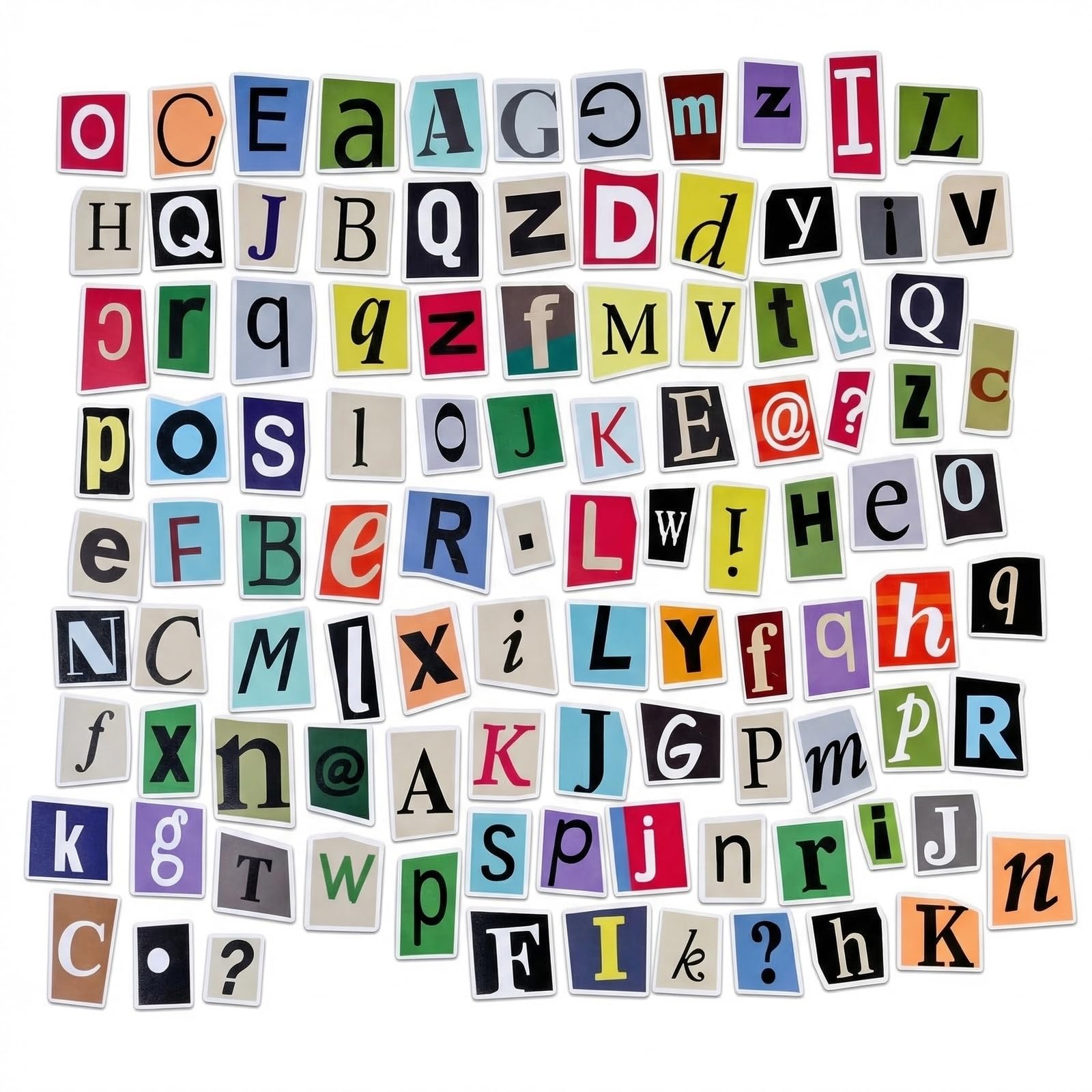 Merzio 100Pcs Vintage Letter Stickers for Scrapbooking Self Adhesive Aesthetic English Letters Stickers for Journals Planners DIY Crafts Travel Scrapbook Supplies and Decoration