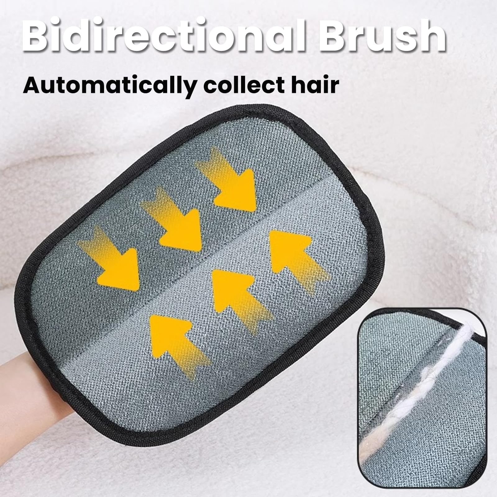 fKiZanthene 3Pcs Pet Hair Removal Glove, Static Electric Double-Sided Grooming Mitt for Cats Dogs 18cm×24cm Reusable Furniture Cleaner - Image 4
