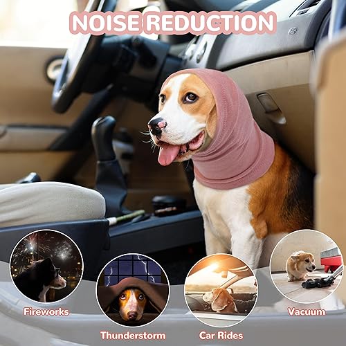 Miniatura 29 de PUMYPOREITY Sudadera con capucha calmante para perros, cubierta para las orejas de perro para aliviar la ansiedad, orejeras para hematoma