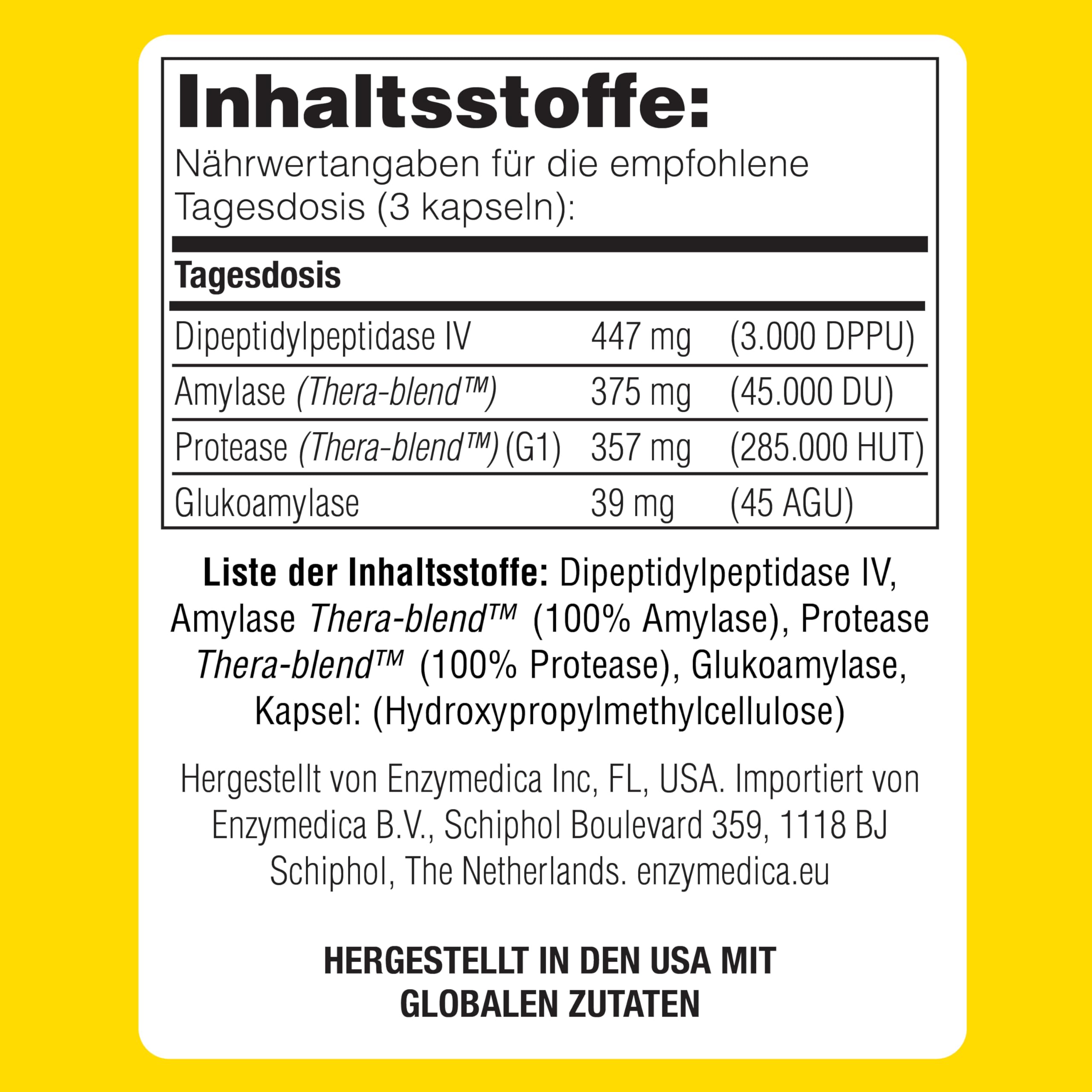 Enzymedica - Glutenease, angezeigt gegen Gluten und Casein, die Gase und Blähungen reduziert, verbessert die Nährstoffaufnahme und Energie, vegetarisch, 60 Kapseln