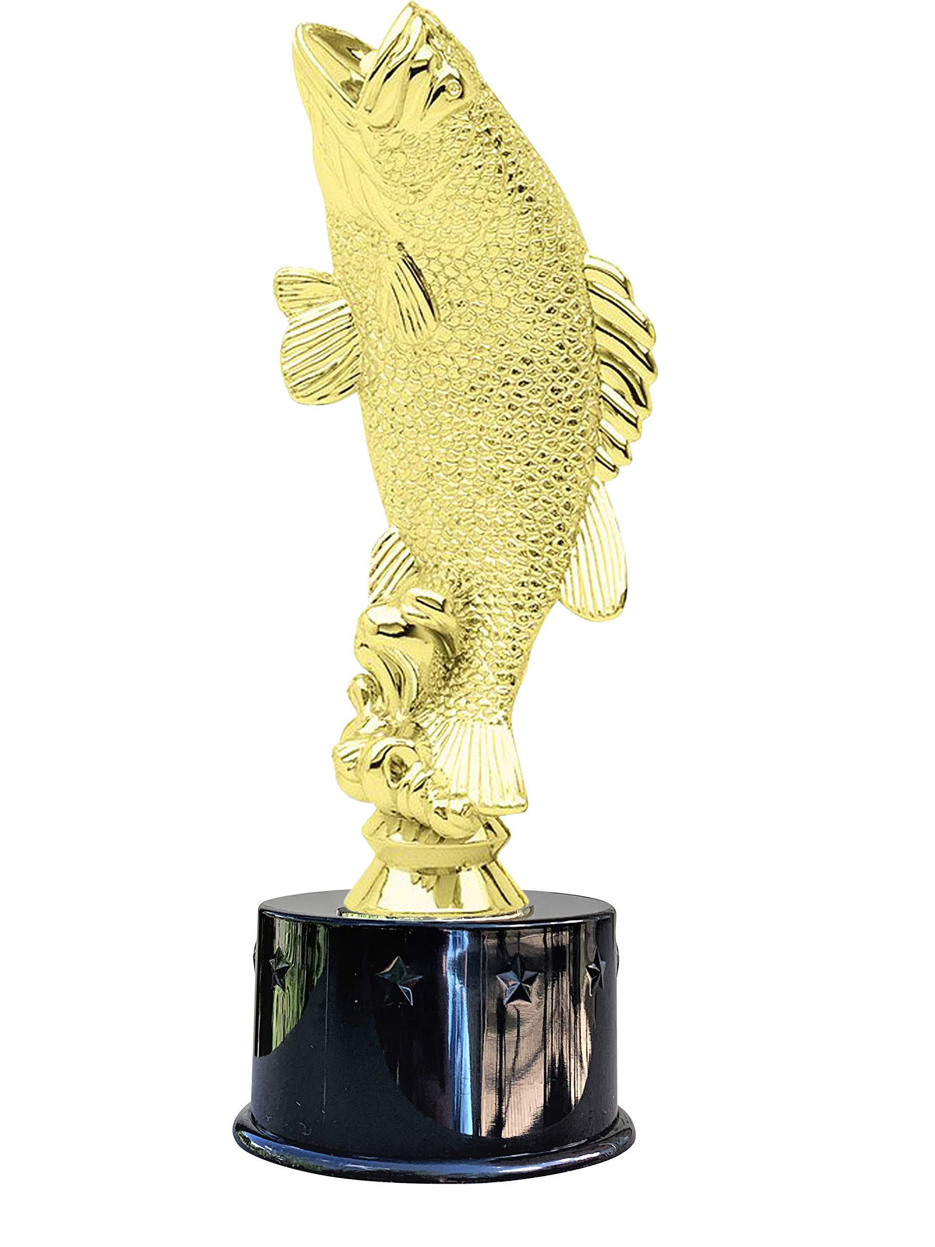 Accents | Fishing Award Trophy Resin Bass Figure In Pewter Finish