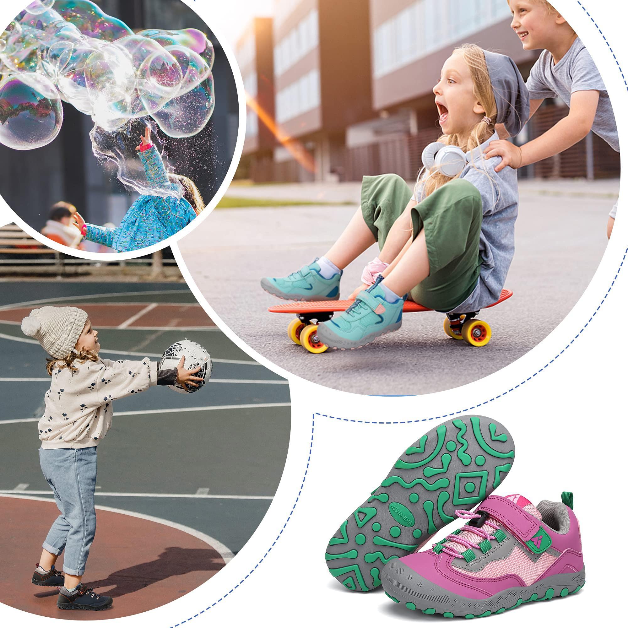 Mishansha Enfants Chaussures de Randonnée Fille Chaussures de Running Multisports Garçon Respirantes Rose