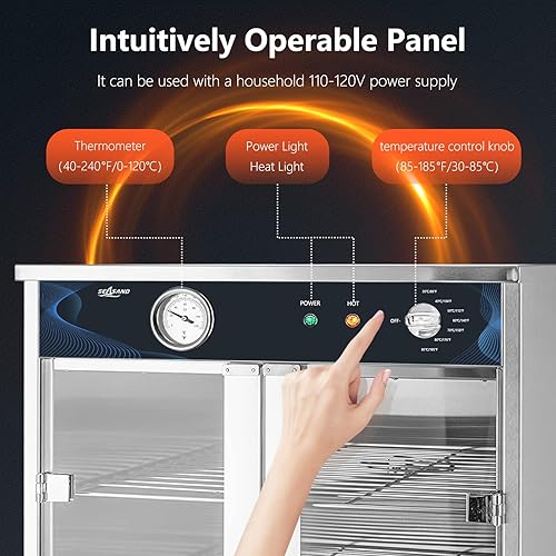 Miniatura 4 de Calentador de alimentos eléctrico para catering, calentador de alimentos calientes de 5 estantes, gabinete de retención calentado para encimera, uso