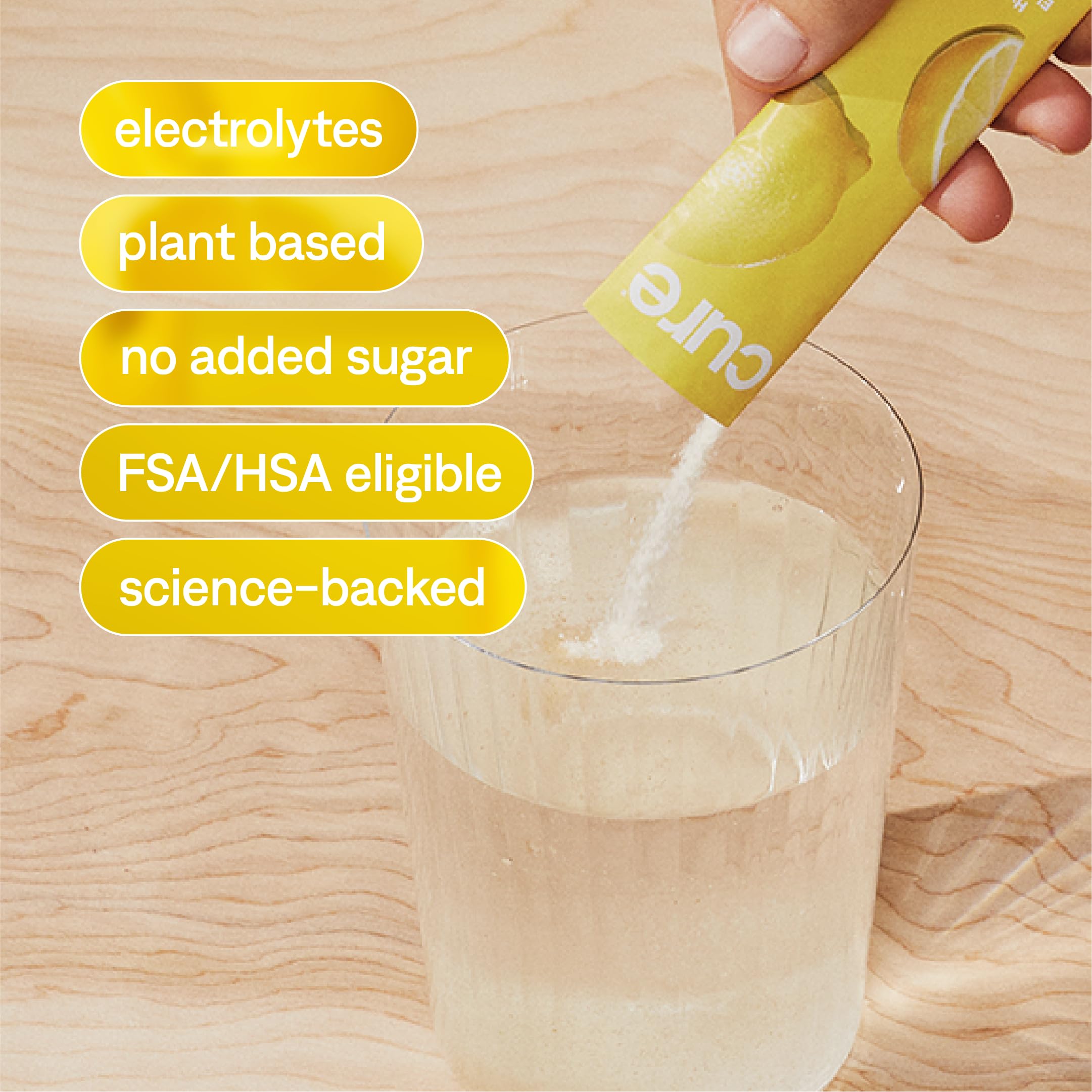 Cure Hydration - Electrolyte Drink Powder Lemonade 14 Packets — Amazon image 6