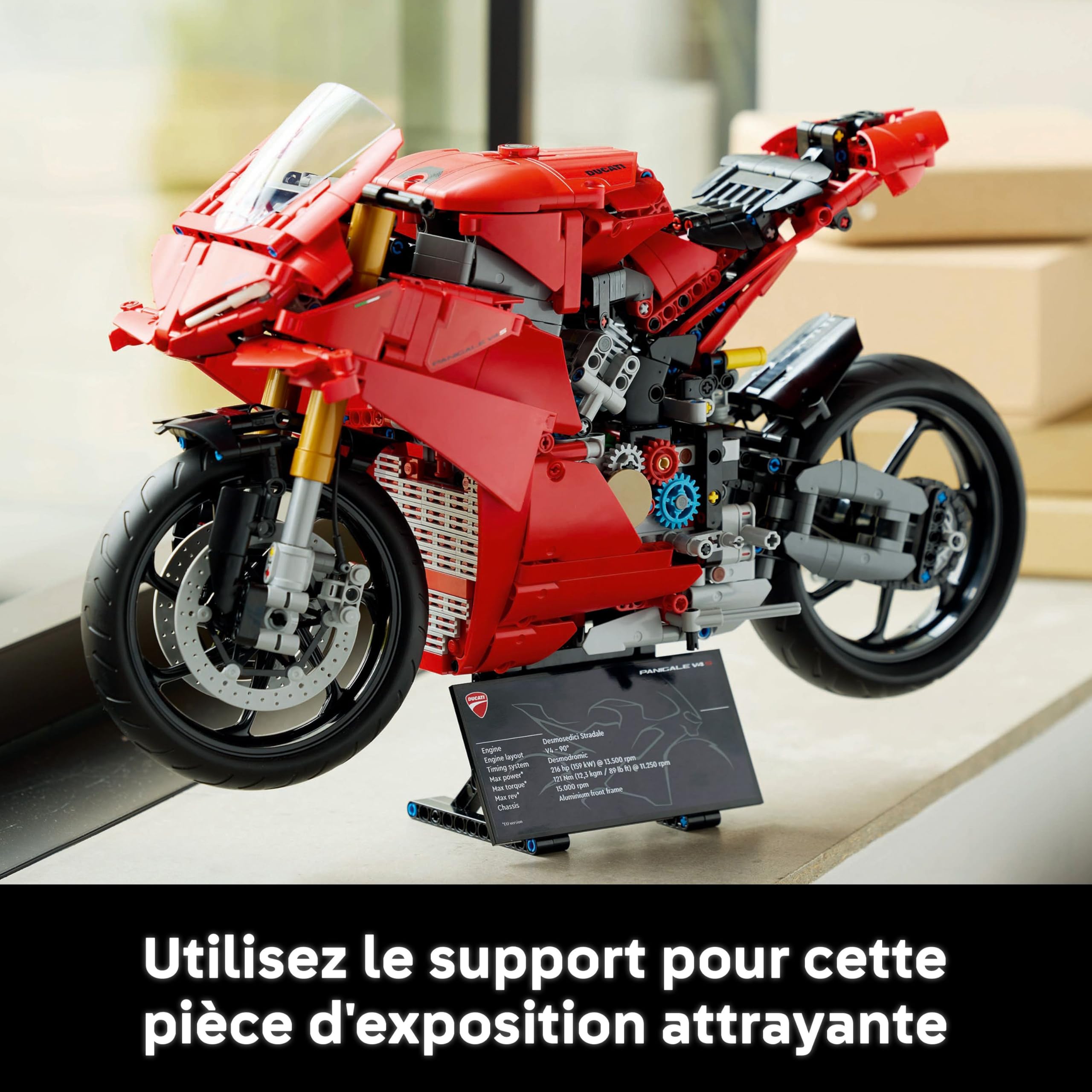 LEGO Technic La Moto Ducati Panigale V4 S - Moto à Construire pour Adulte, Homme et Femme - Blocs de Construction de véhicule - Idée de Cadeau pour Papa 42202