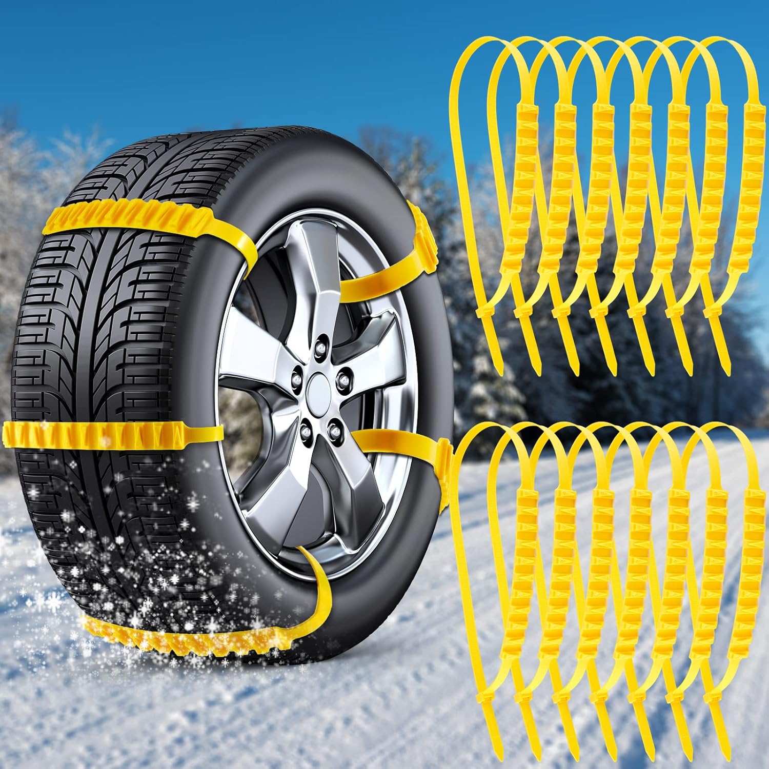 30 Pcs Anti Slip Snow Chains for SUV Car Universal