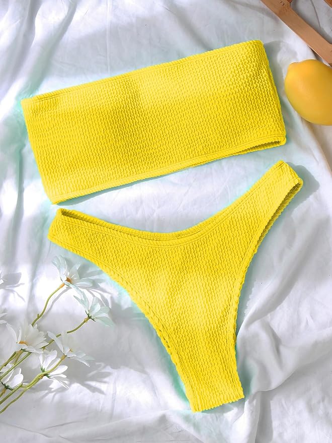 Bandeau High Cut Bikini