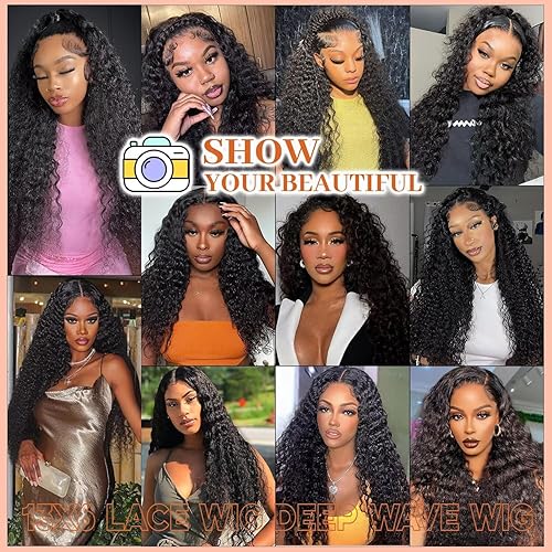 Miniatura 8 de Peluca de cabello humano de 30 pulgadas con encaje frontal HD de 13 x 6 pulgadas para mujeres negras, cabello humano prearrancado de densidad 180,