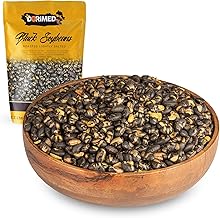 Sojabohnen geröstet getrocknet und leicht gesalzen schwarz vegan 1 kg | Pflanzliche Trockenhülsenfrüchte mit hohem Proteingehalt. Dehydrierte getrocknete schwarze Sojabohnen mit Salz - Dorimed