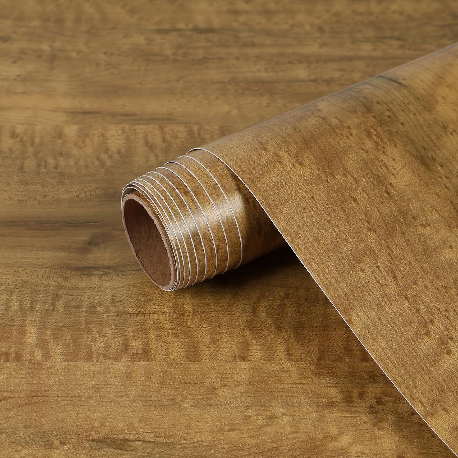15.7''x315'' Brown Wood Grain Contact Paper for Countertops Waterproof Thick Tan Wood Peel and Stick Wallpaper for Table Removable Wood Look Contact Paper for Kitchen Shelf Liner Cabinets Wall