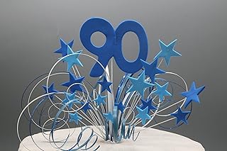 Birthday Cake Topper Stars Hearts on Wires Birthday Glitter or Non Glitter Cake Spray Explosion Cake Decoration personalised 16th 18th 21st 30th 40th 50th 60th 70th 80th 90th any age any colours 027