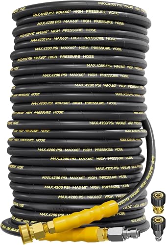200FT Pressure Washer Hose 4200PSI M22 Fitting