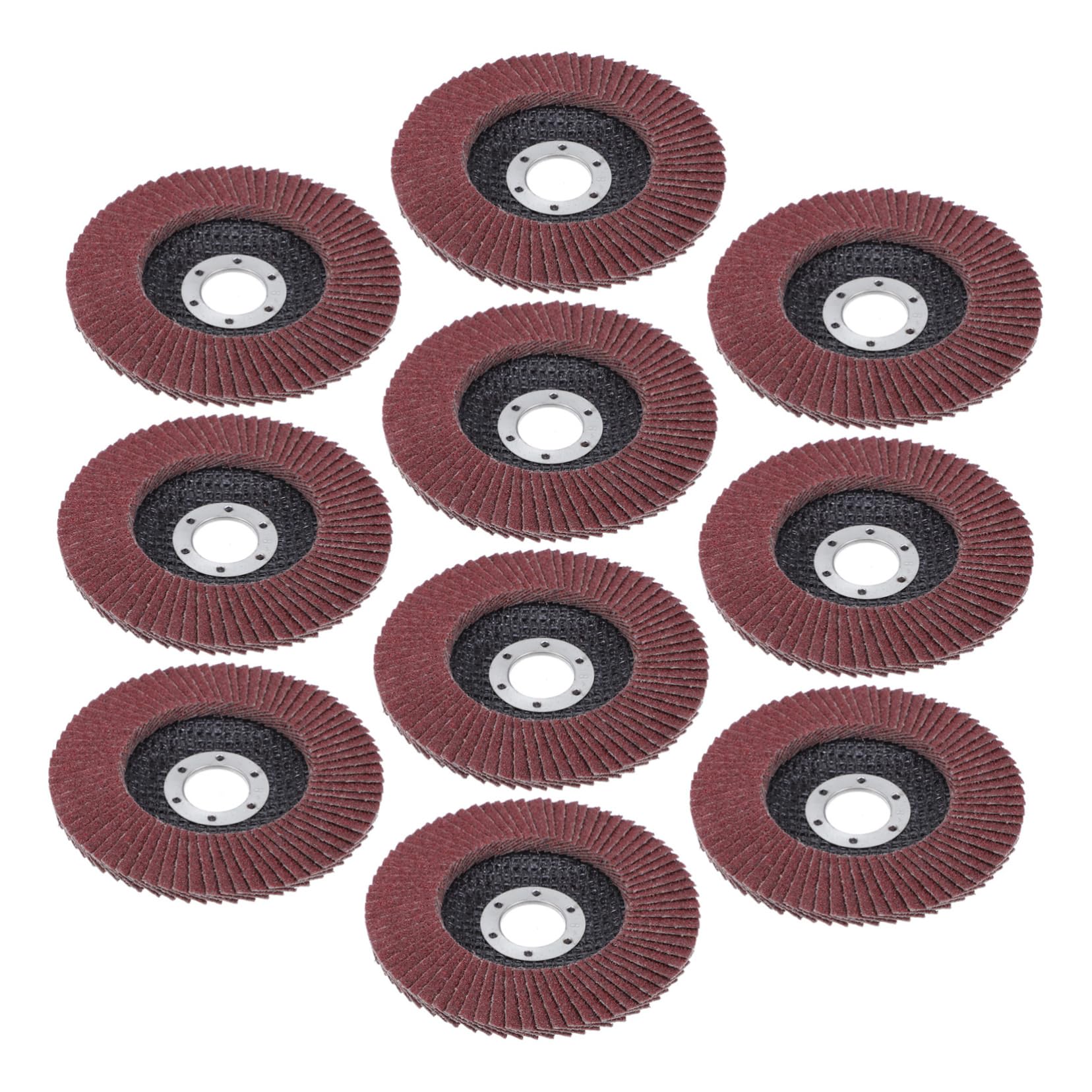 SOLUSTRE Grinding Wheels for Angle Grinder 10pcs Flap Discs Polishing Sanding Discs for Metal Stainless Steel Sanding Discs