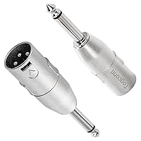 Vista 11 de Adaptador TRS macho a XLR de 1/4 pulgadas, paquete de 4 – 1 par de adaptadores macho y hembra XLR de 0.250 in 1/4" a XLR macho/hembra