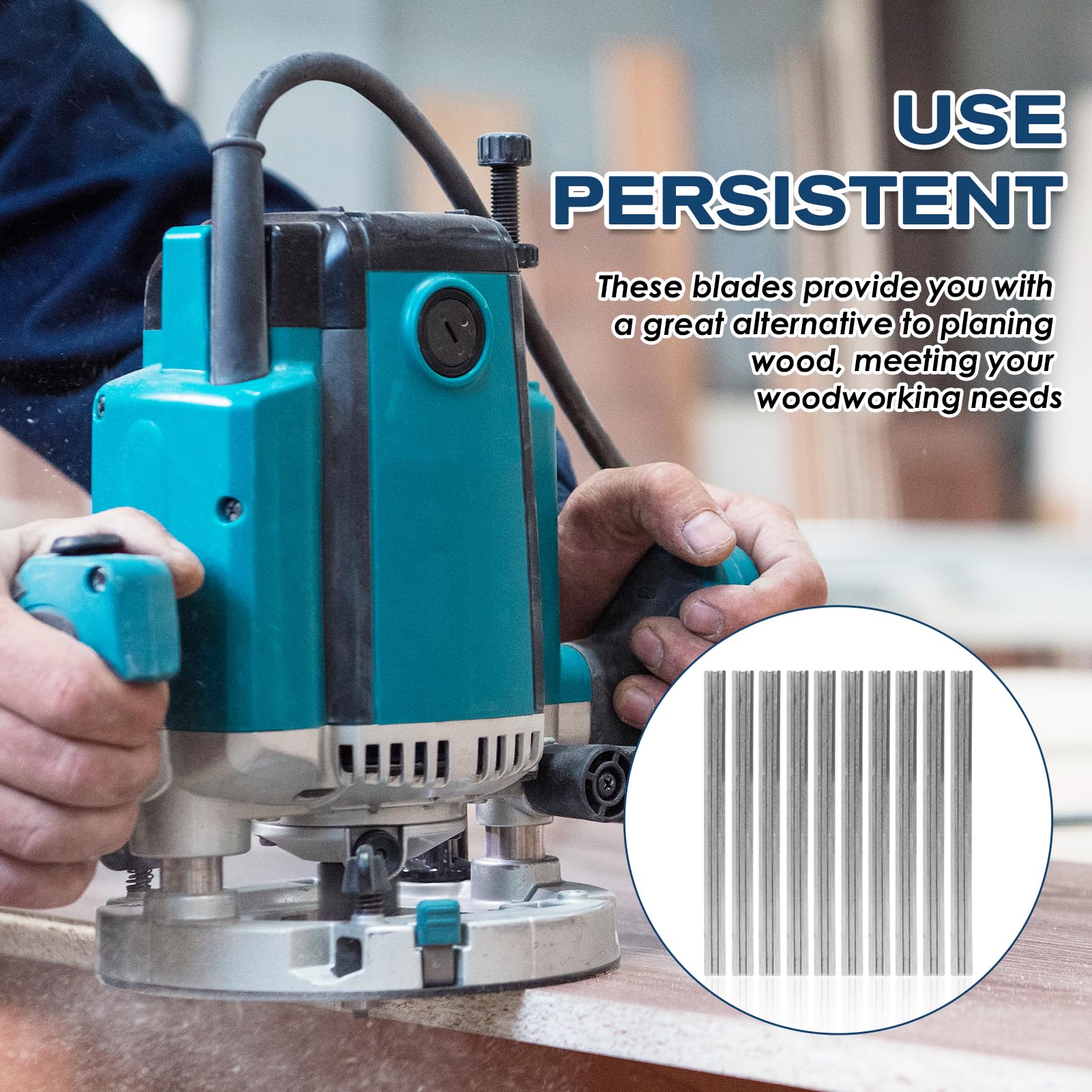 Planer Blades Replacement - Durable Carbide Blades -5