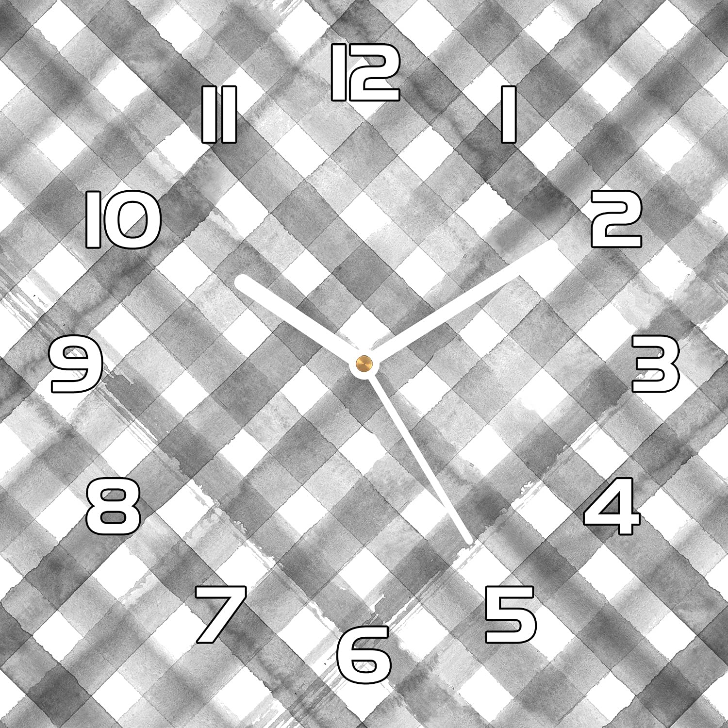Horloge murale design cuisine salon en verre moderne carrée 30x30 cm