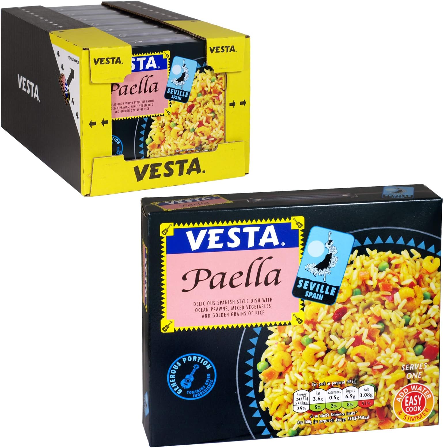 Vesta Paella Ready Meal 146 g (Pack of 7)