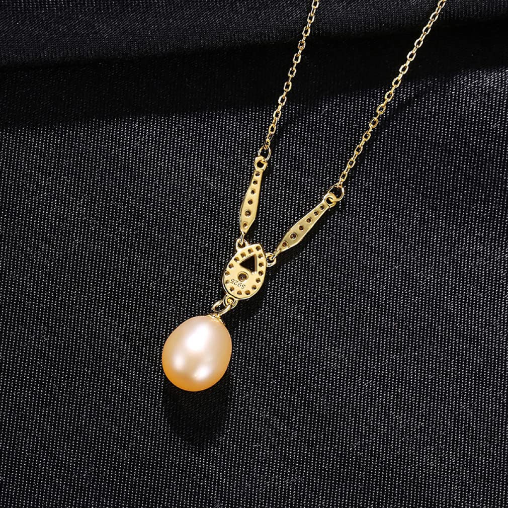 Collar con Colgante de Plata de Ley 925, Perlas Naturales para Mujer, Accesorios, joyería