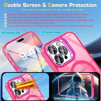 for iPhone 14 Pro Max Case Compatible with MagSafe,Red
