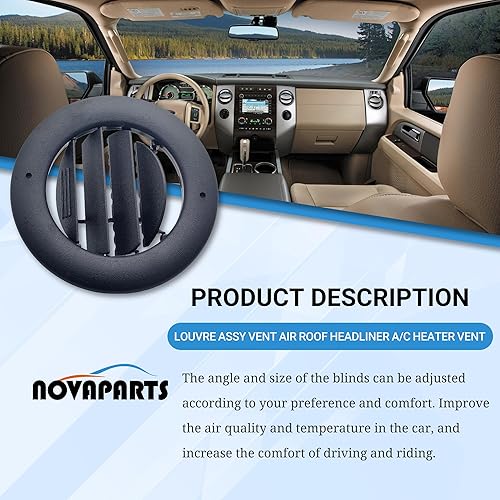 Miniatura 5 de NOVAPARTS Louvre Assy Ventilación de techo de techo de aire acondicionado para Ford Expedition Lincoln Navigator 2011-2014 5.4L BL1Z-19893-AA