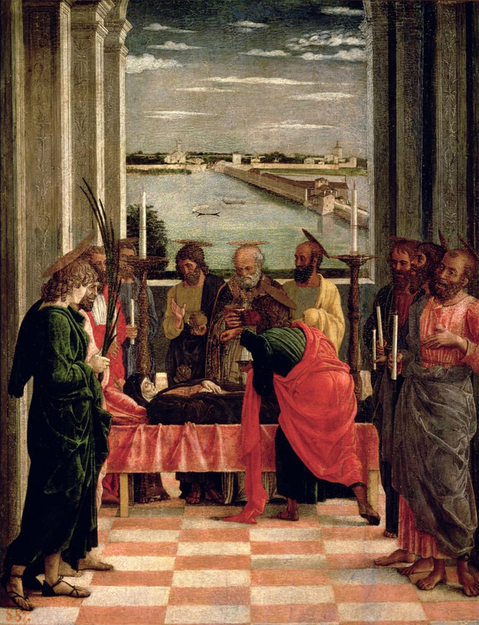 POSTERIIk Vintage Art Print Images Pictures Print the Death of the Virgin by Andrea Mantegna Modern Colour Posters for Office Home Decor 60x90cm