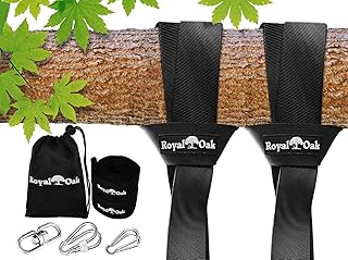 Tree Swing Hanging Kit Holds 2000lbs, Easy & Fast Swing Hanger Installation to Tree- 2 Straps & 2 Safety Lock Carabiner Hooks, Perfect For Swings and Hammocks, 100% Waterproof, Instructions Included