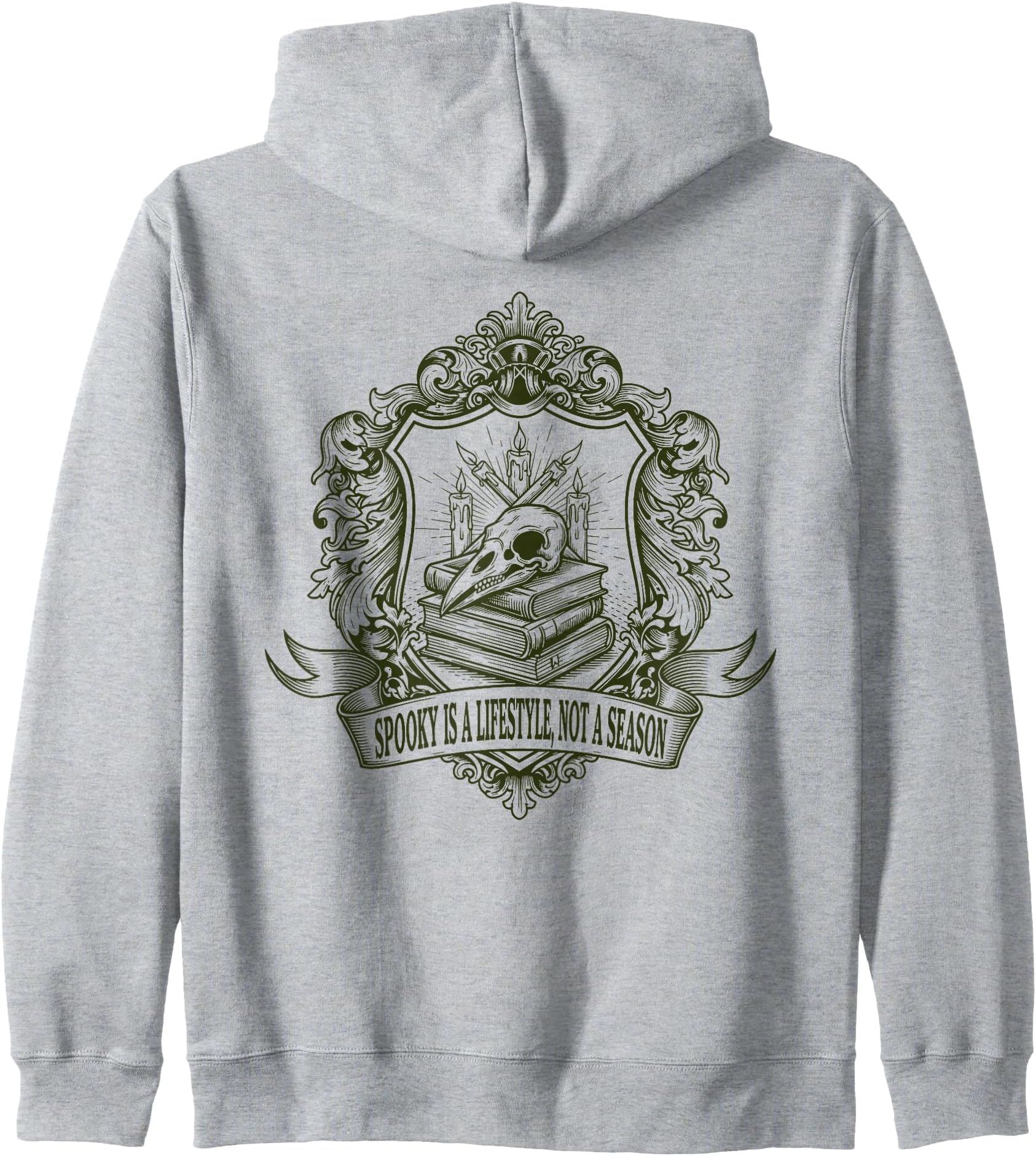 Spooky Lifestyle Not A Season Raven Books Dark Academia Zip Hoodie
