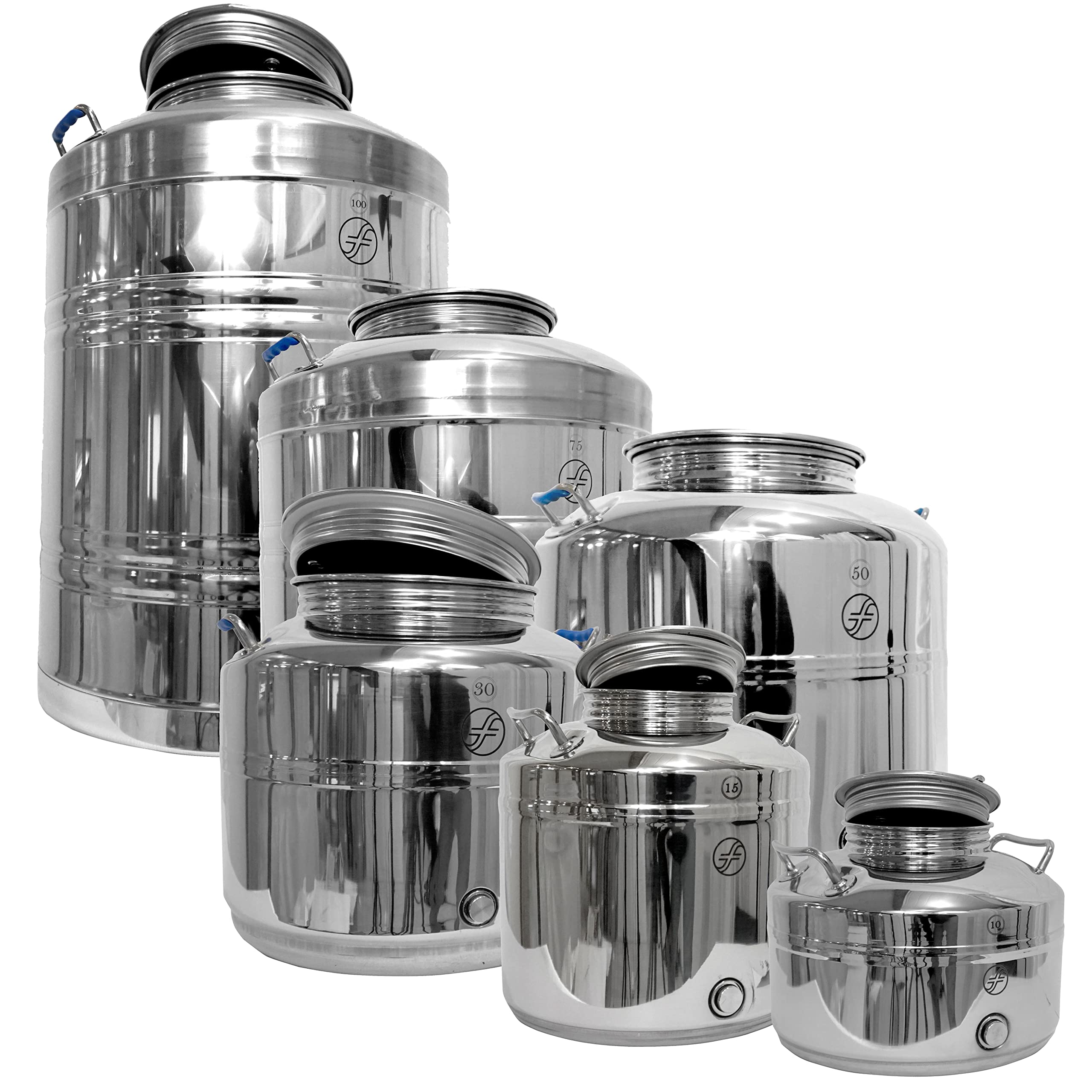 Fischer Kellereitechnik Edelstahl-Kanne: Transport-Kanne für flüssige Lebensmittel - Getränkefass aus Edelstahl - lebensmittelecht (5 Liter)