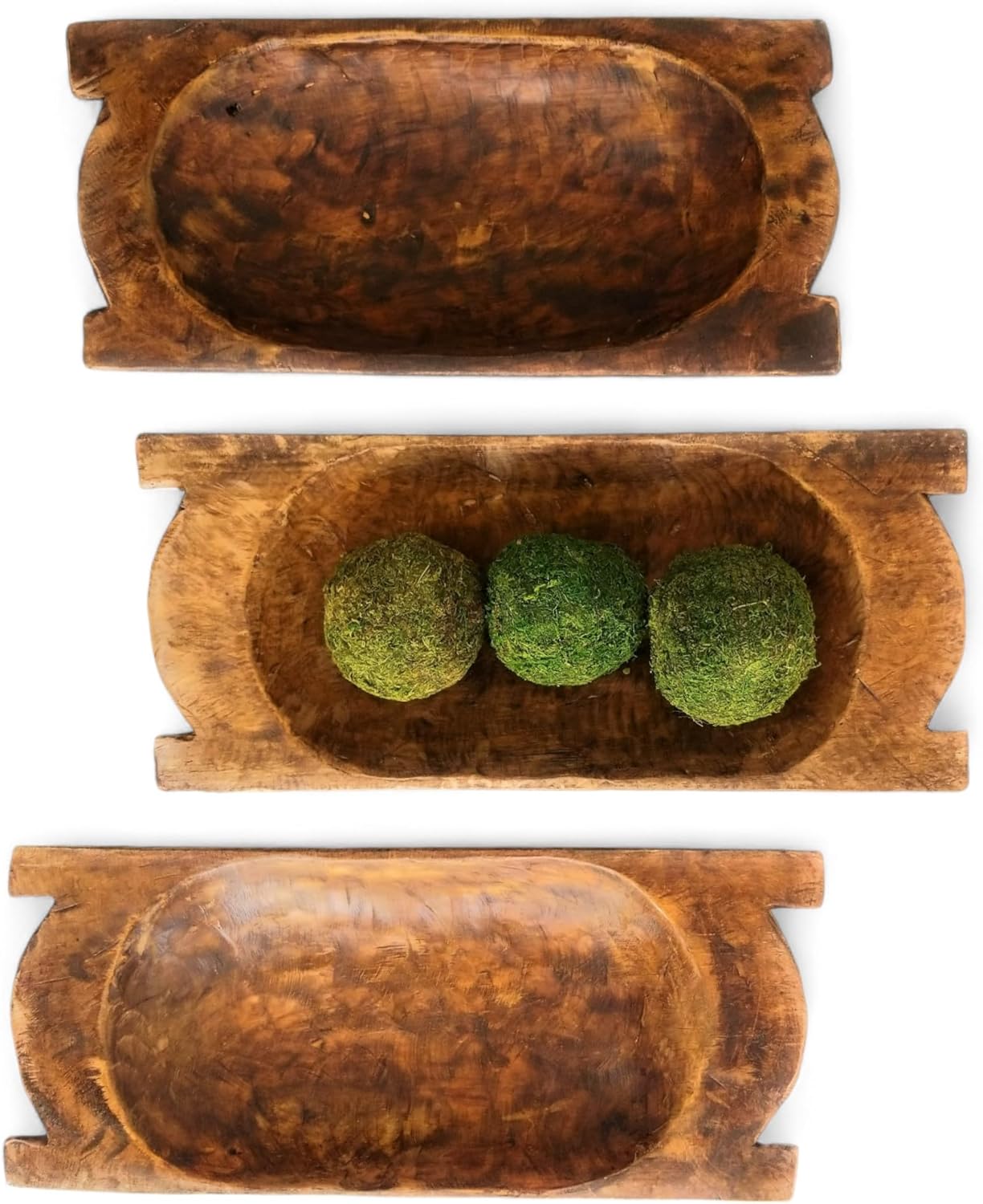 Ranch Junkie Mercantile 26"-27" Decorative Wood Dough Bowl, The Montana Large Decorative Dough Bowl, Table Center Piece, Montana Decorative Bowl