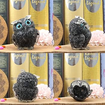 ふくろう置物オブシディアン黒曜石天然石風水金運開運縁起物幸運パワーストーン人気 Amazon.co.jp: LAIDANLA ブラックオブシディアン 2.4インチ