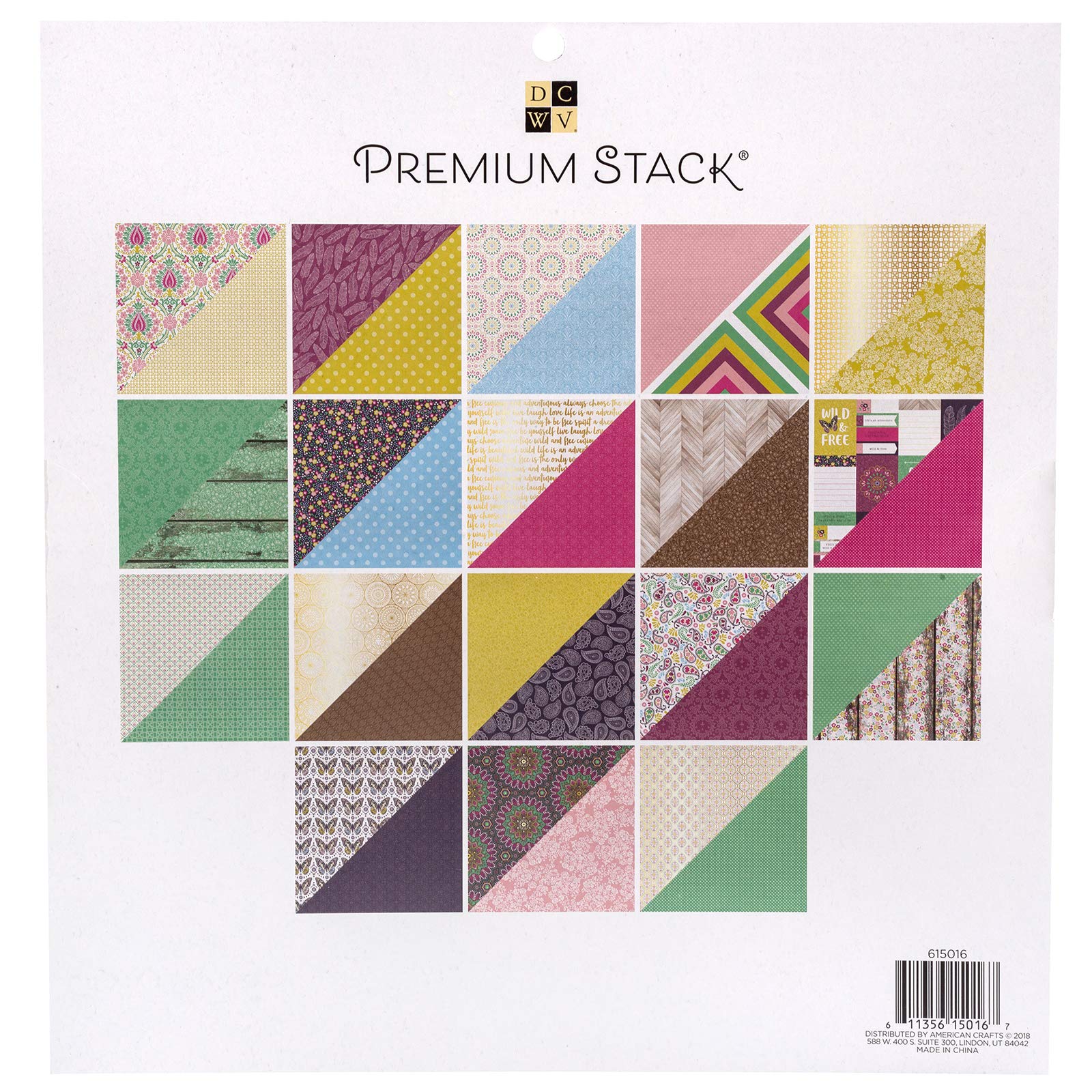 DCWV 615016 Wild and Free Paper Stack, Multi-Colour : Amazon.de  