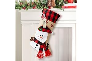 Personalized Christmas Stockings for Girls with Custom Name Tag