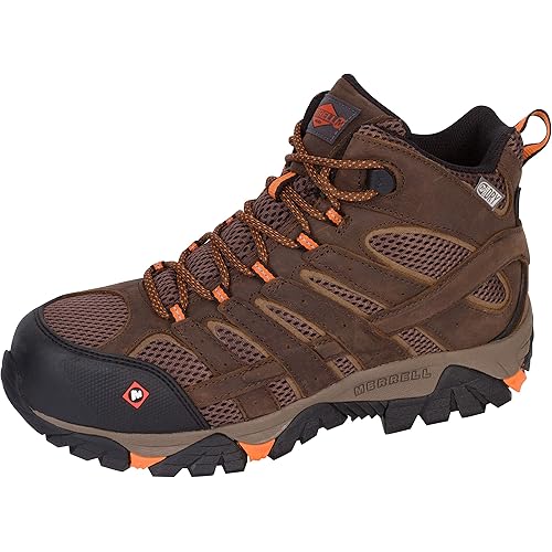 Merrell Men's Moab Vertex Mid Waterproof Composite Toe Construction Boot