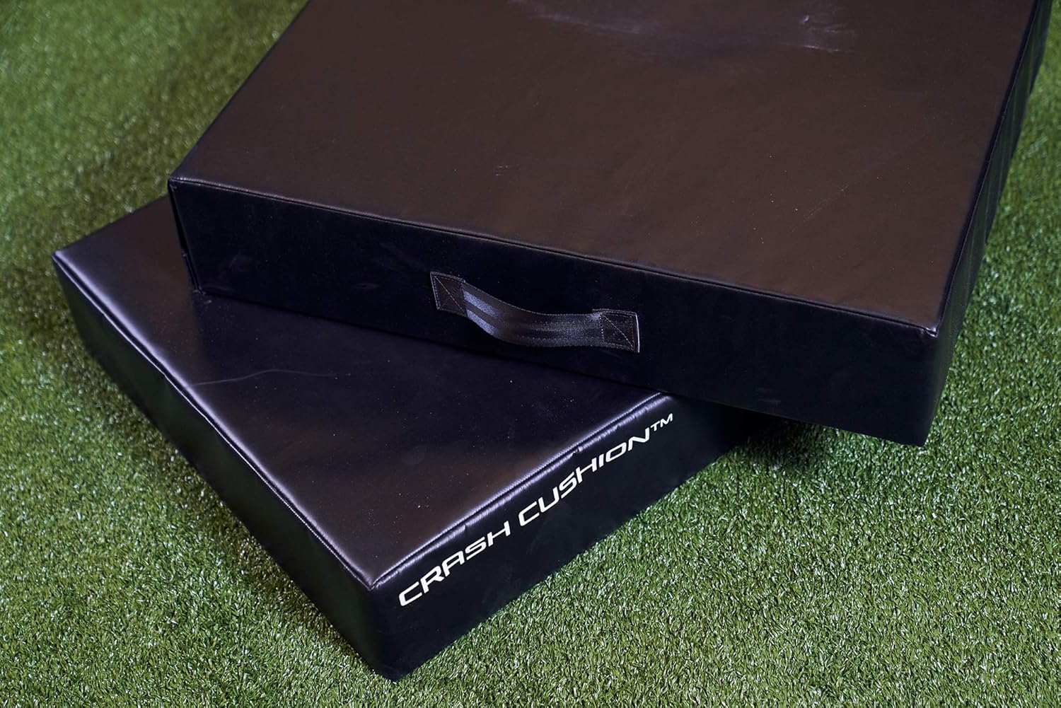 ABMAT 6" Crash Cushions - Sound Suppression and Vibration Damping Pads for Barbells and Weightlifting Drops. Durable Cover and Easy Carry Handles. Black. Sold in Pairs