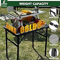 Vista 3 de Mesa plegable de picnic para parrilla, mesa de camping al aire libre con bolsa de malla portátil, compacta y plegable para fácil almacenamiento