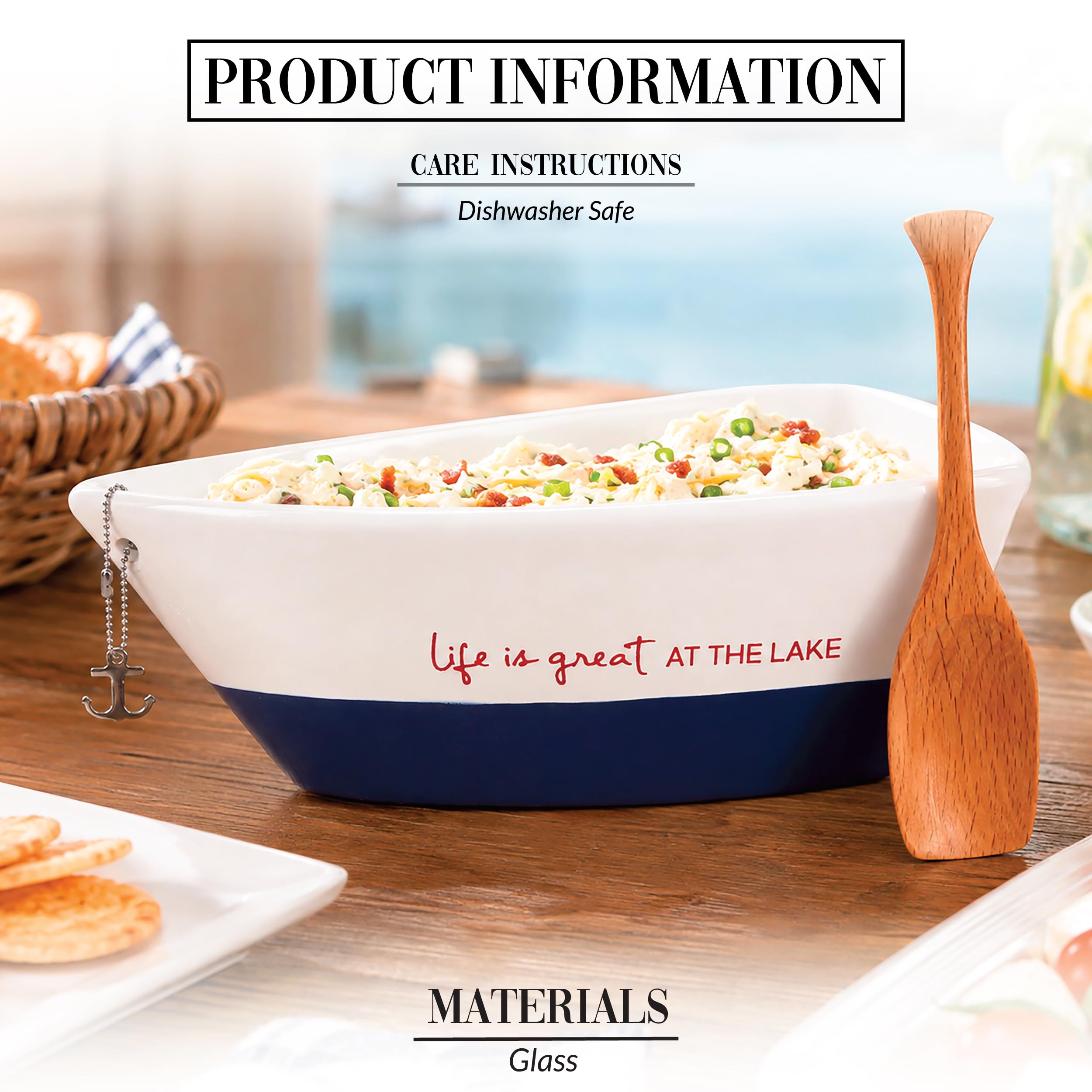 Amazon.com | Pavilion Gift Company 67541 12 Oz Stoneware Boat Dish