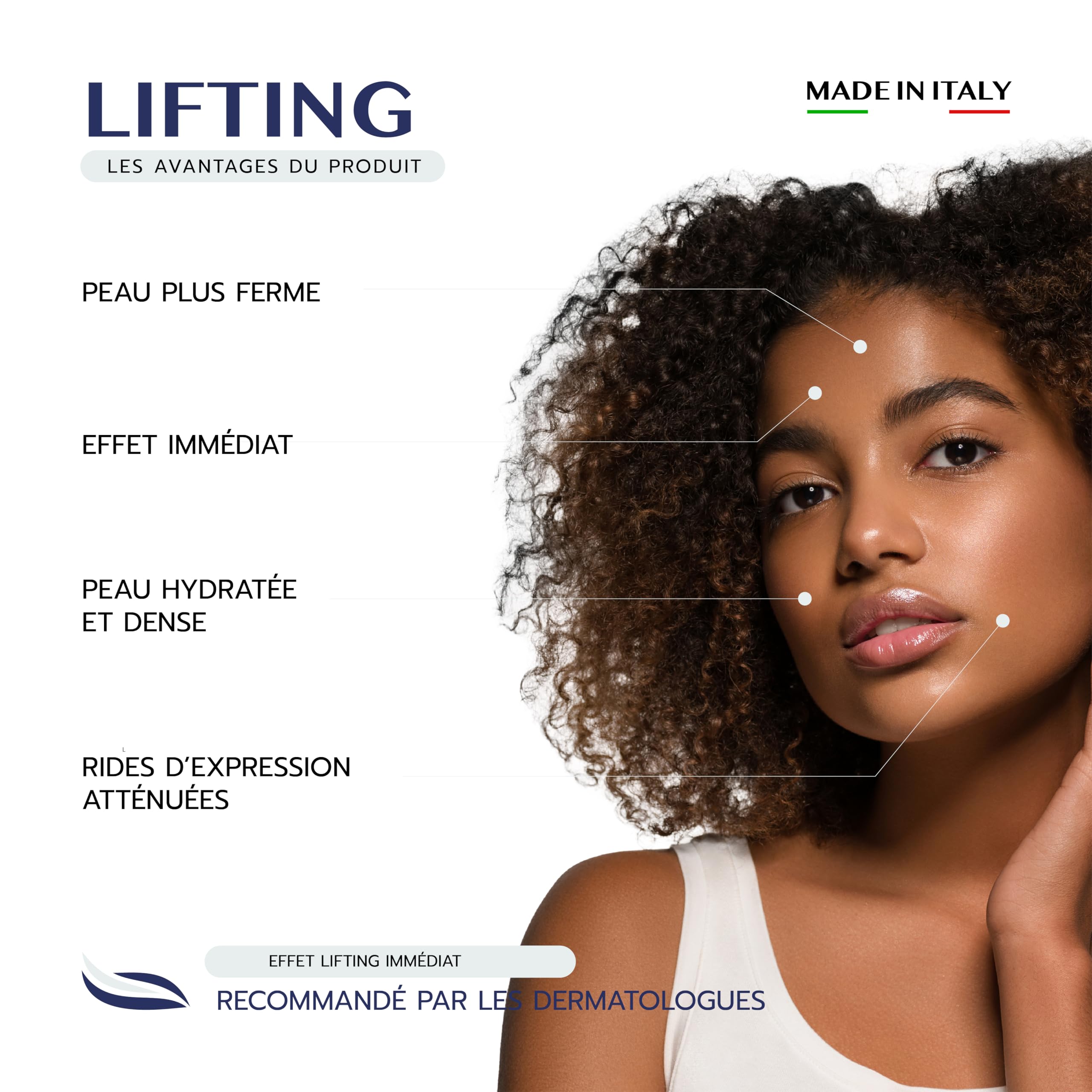 VOVEES Sérum Lifting Instantané Visage – Effet Tenseur Immédiat, Anti-Rides, Hydratation Intense – Yeux & Lèvres – 30ml – serum hydratant visage