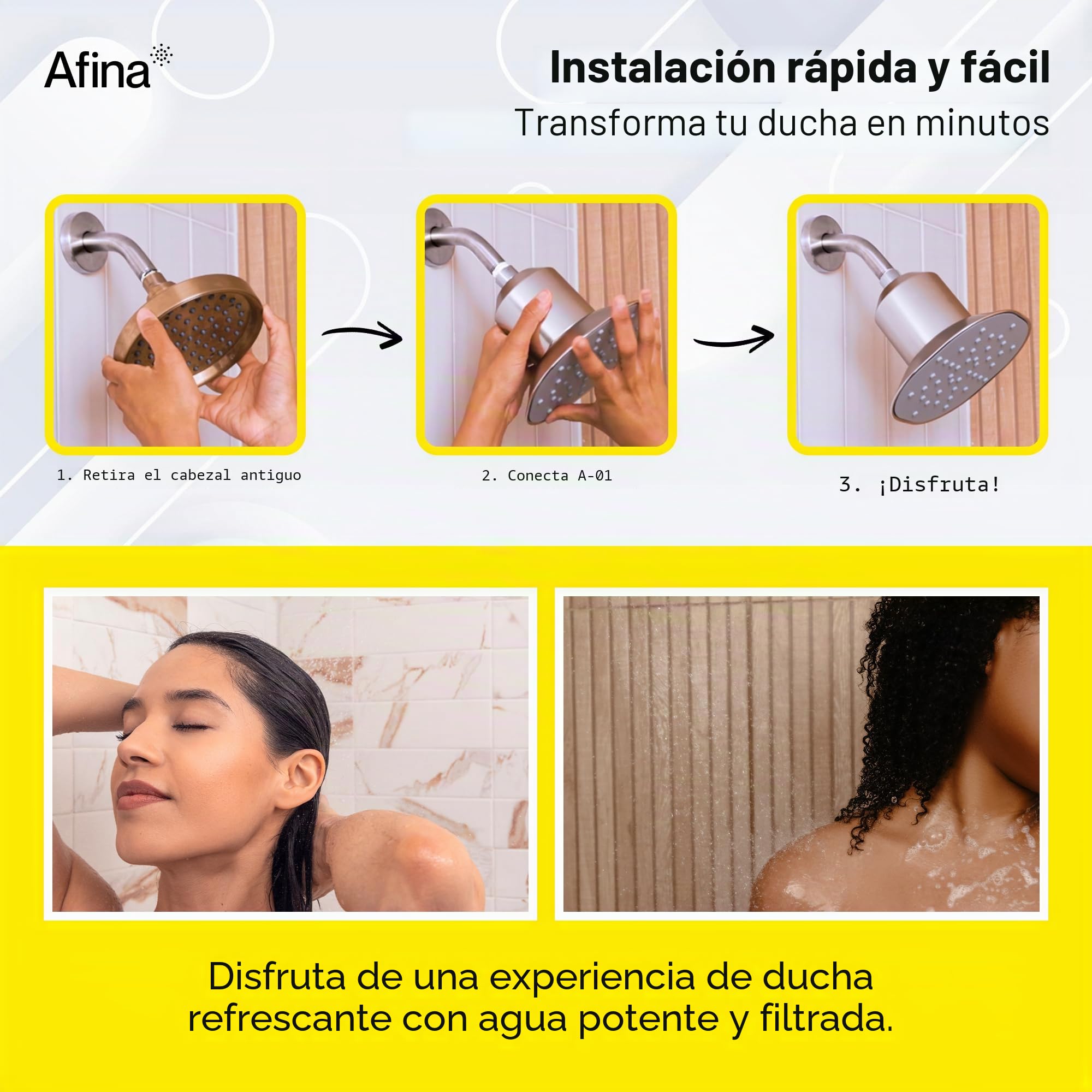 Afina AF-FL A-01 - Filtro de repuesto, color amarillo