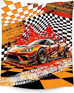 Blanket for Kids, Racing Car Blankets for Boys Age 6-8, Toddler Throw Gifts, Cool Flannel Throw for Car Lovers, 30"x40"