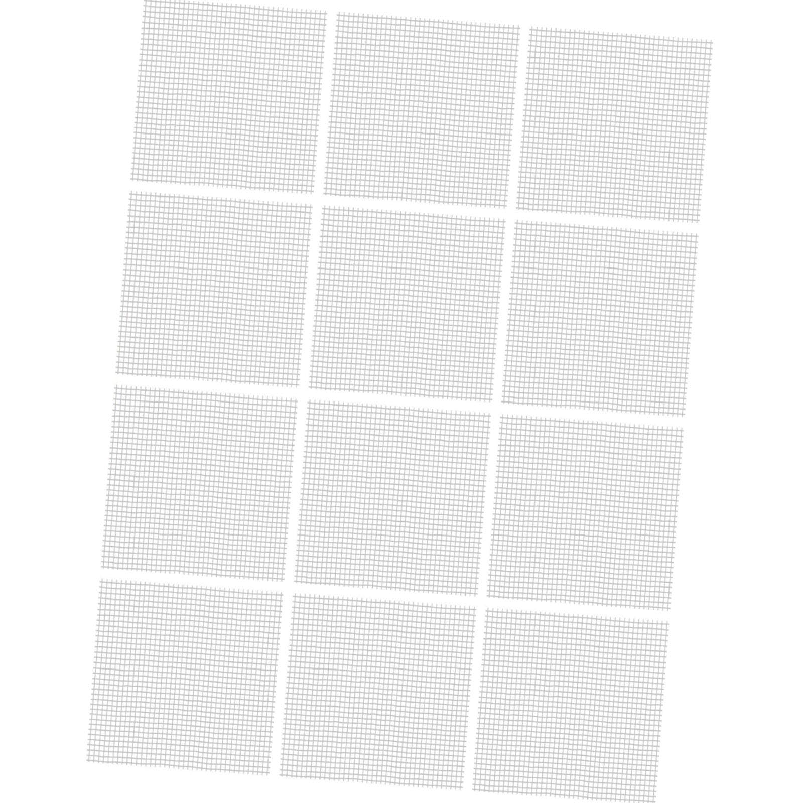 12 Pièces Treillis en Fibre de Verre pour Mosaïque, Treillis en Fibre de Verre pour Enduits Blanc, Support en Fibre de Verre pour Mosaïque, Grille de Pose pour Plâtre